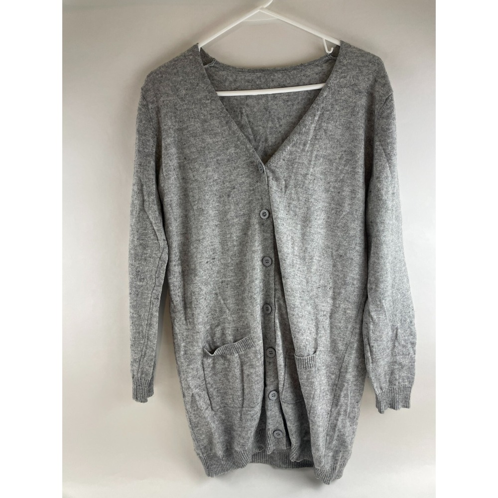 Tao House Sweater Women's Size Large/XL Gray Buttoned Cardigan Wool Cashmere
